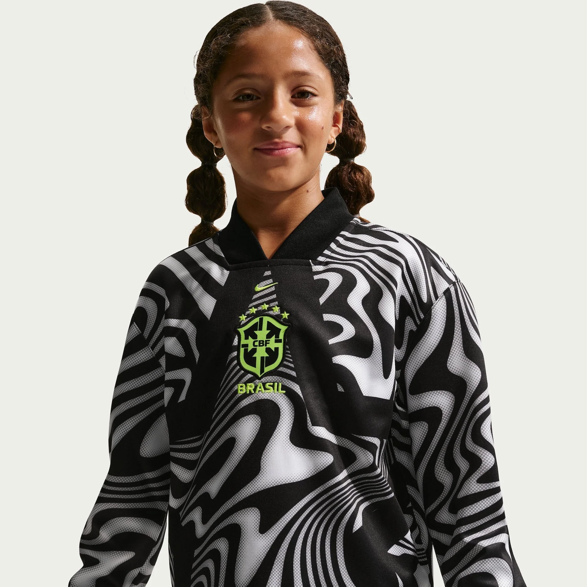 Camisa de Goleiro Brasil Manga Longa 2025/26 Infantil