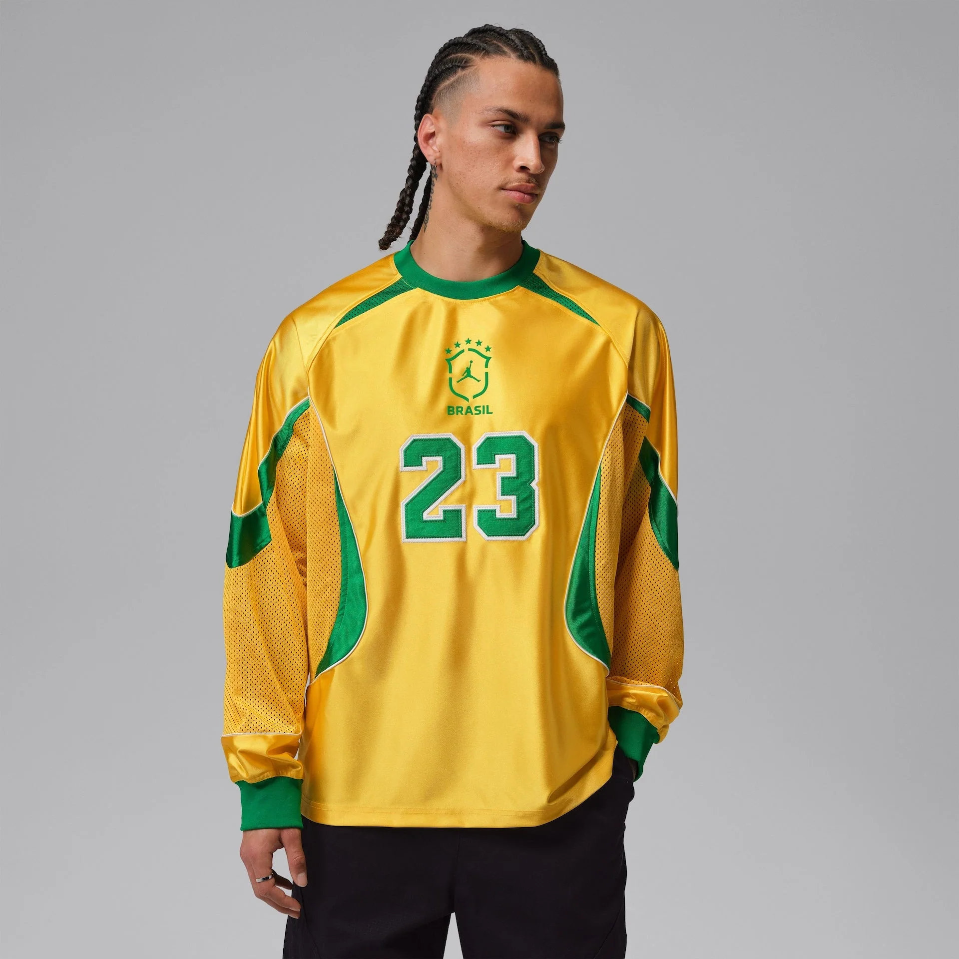 Camiseta Brasil Manga Longa Goalie Masculina