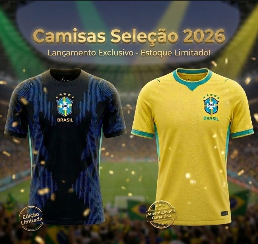 Kit Camisa 2026 - Seleção Brasileira (2 Camisas)